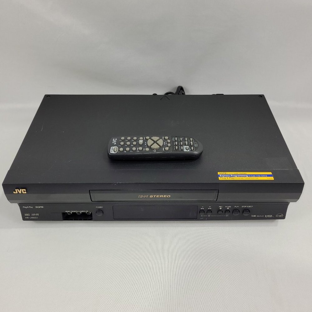 JVC HR-J692U Hi-Fi Stereo VHS VCR Video Cassette Recorder & Remote Control